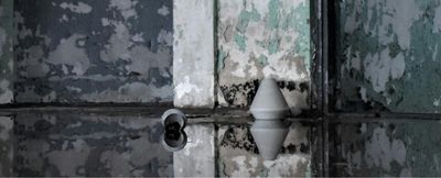 Water-flooded basement with mold along walls