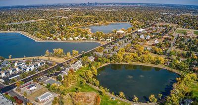 Wide aerial photo of Lakewood, CO neighborhoods