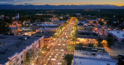 Wide aerial photo of Littleton, CO neighborhoods